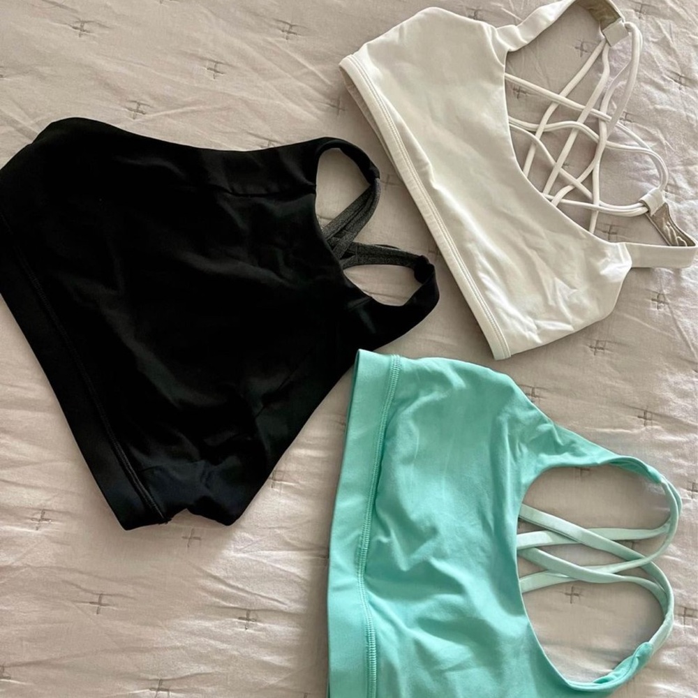 3 Lululemon Sports Bras Size 2 Bundle